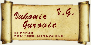 Vukomir Gurović vizit kartica